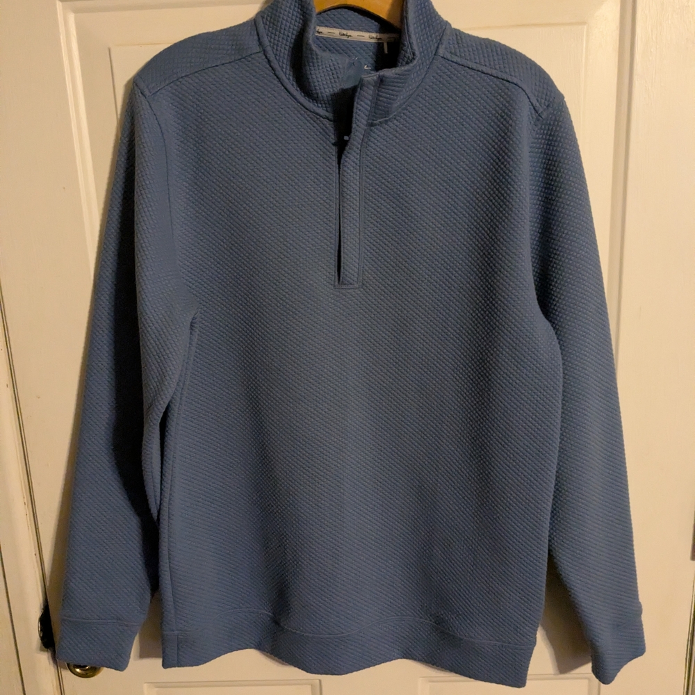 Walter Hagen Men's Blue Quarter-Zip Sweater